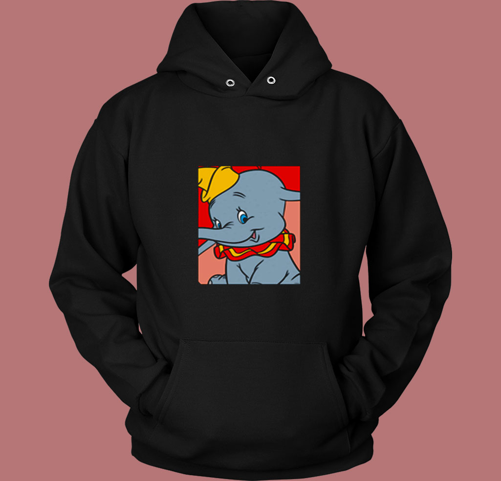Cute Disney Dumbo Portrait 80s Hoodie Cute Disney Dumbo Portrait 80s Hoodie