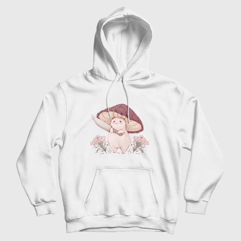 Cute Mushroom With a Knife Hoodie Cute Mushroom With a Knife Hoodie