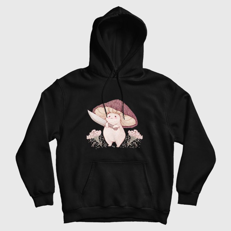 Cute Mushroom With a Knife Hoodie Cute Mushroom With a Knife Hoodie