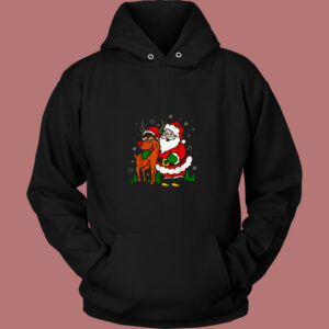 Cute Santa Christmas Vintage 80s Hoodie