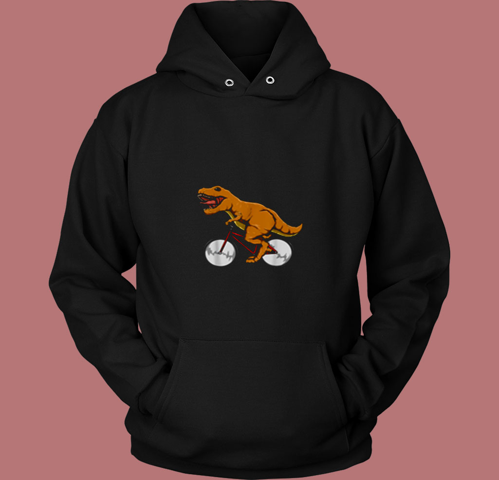 Cycling Dinosaur T Rex Riding Road Bike Mtb 80s Hoodie Cycling Dinosaur T Rex Riding Road Bike Mtb 80s Hoodie
