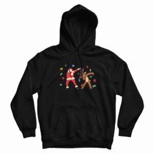 Dabbing Deer Santa Christmas Hoodie 1