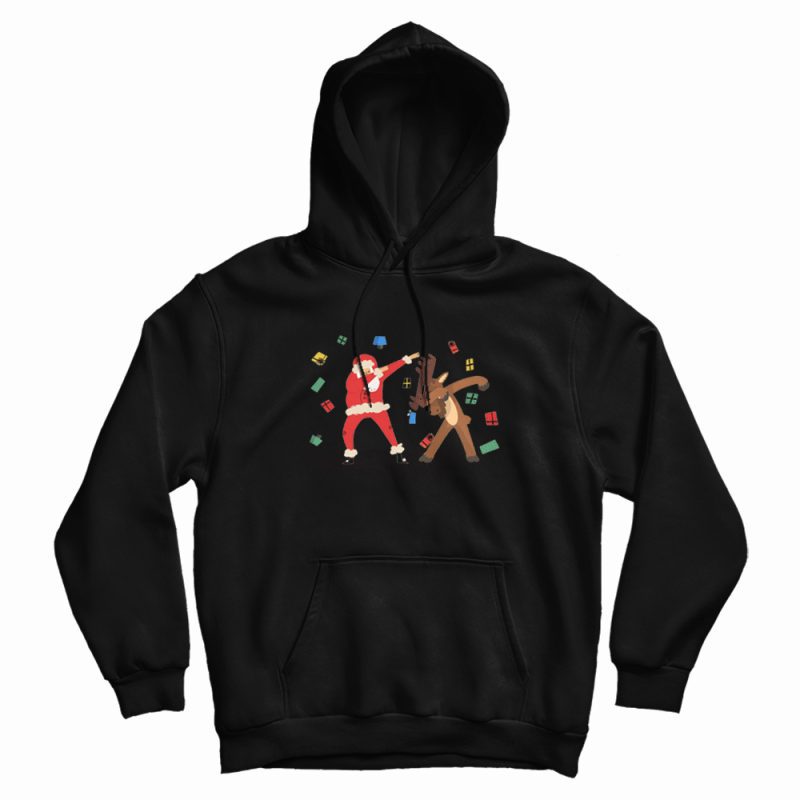 Dabbing Deer Santa Christmas Hoodie Dabbing Deer Santa Christmas Hoodie