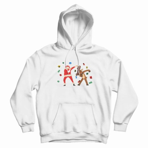 Dabbing Deer Santa Christmas Hoodie