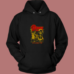 David Bowie 1972 World Tour 80s Hoodie 1
