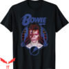 David Bowie Tour T-Shirt Blue Lightning Guitar Sketch Lyric
