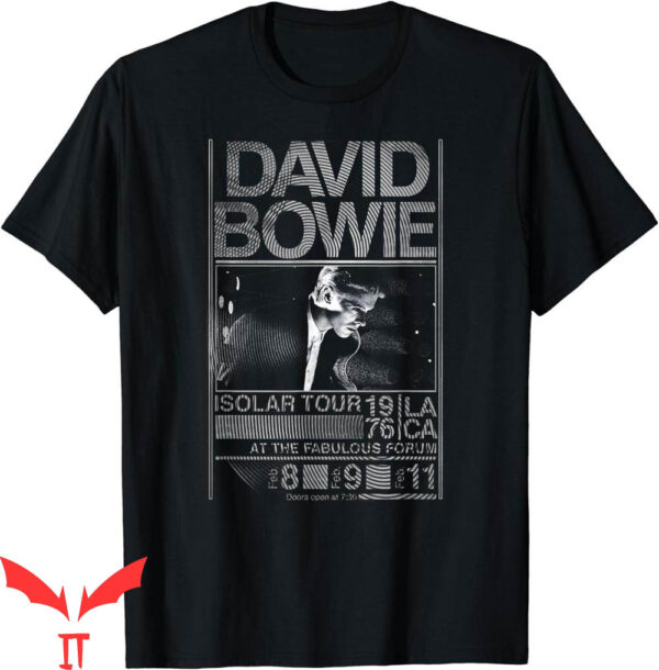 David Bowie Tour T-Shirt Isolar Tour Guitar Sketch Lyric
