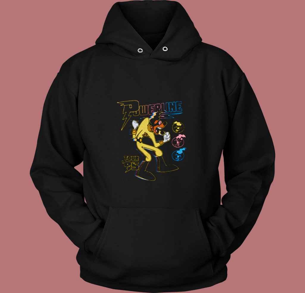Disney A Goofy Movie Powerline Tour 95 80s Hoodie Disney A Goofy Movie Powerline Tour 95 80s Hoodie