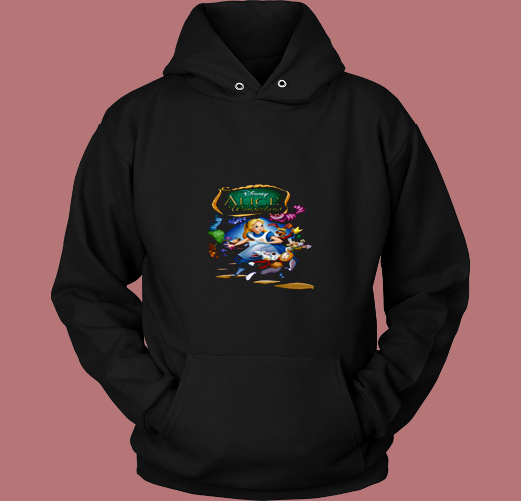 Disney Alice In Wonderland Rabbit 80s Hoodie Disney Alice In Wonderland Rabbit 80s Hoodie