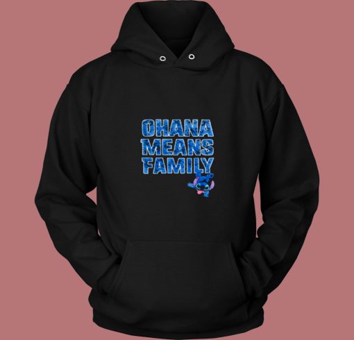 Disney Ohana Means Family Unisex 80s Hoodie Disney Ohana Means Family Unisex 80s Hoodie