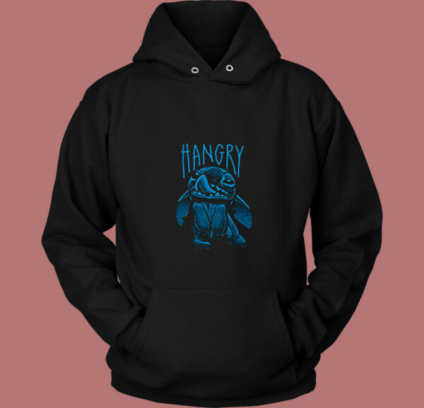 Disney Stitch Hangry Graphic Adult 80s Hoodie