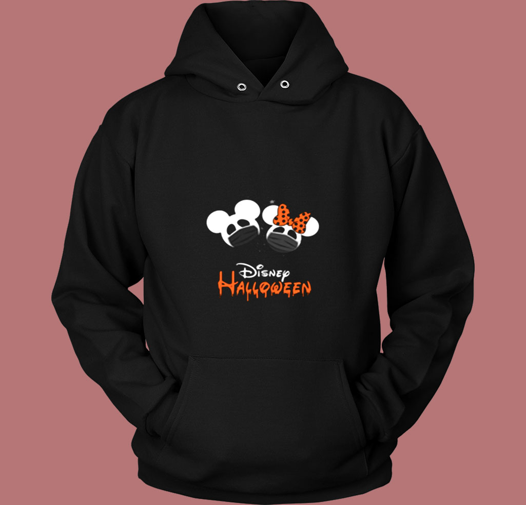 Disneyhalloween Quarantine Mask On Fun Vintage Hoodie Disneyhalloween Quarantine Mask On Fun Vintage Hoodie