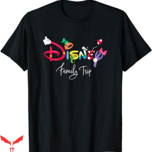 Disneyland Themed T-Shirt Character Letters Disney Trending