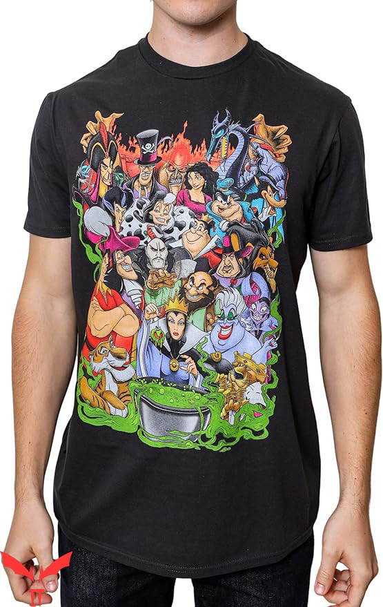 Disneyland Themed T-Shirt Disney Villains Group Collage Disneyland Themed T-Shirt Disney Villains Group Collage