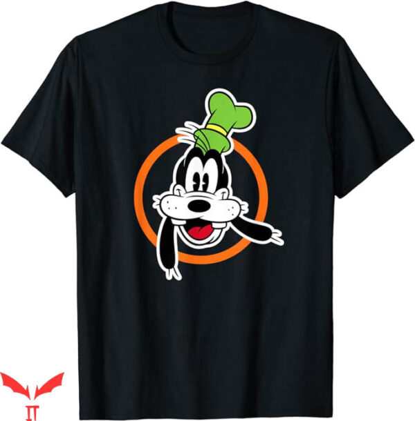 Disneyland Themed T-Shirt Goofy Orange Circle T-Shirt