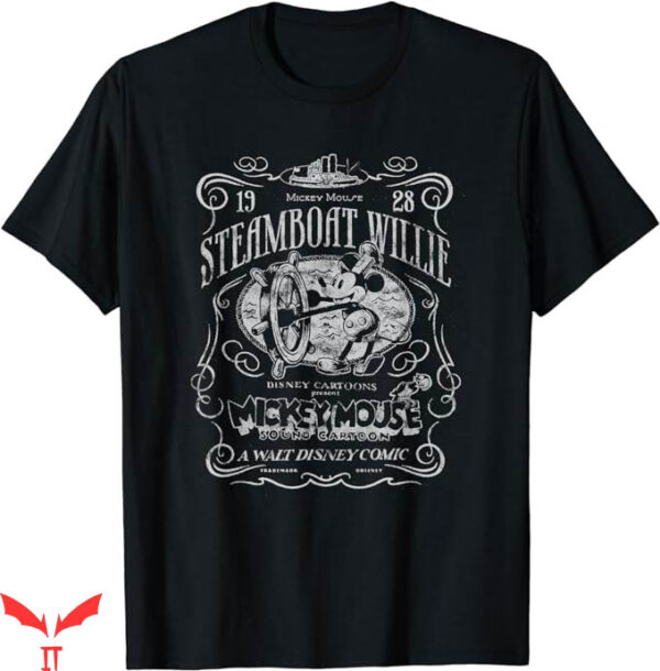 Disneyland Themed T-Shirt Steamboat Willie Poster Trending