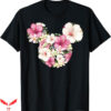 Disneyland Themed T-Shirt Tropical Floral Print Silhouette