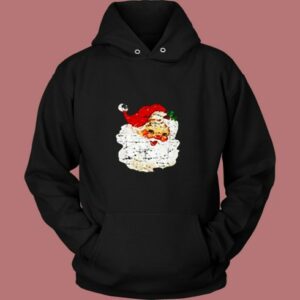 Distressed Vintage Santa Claus 80s Hoodie