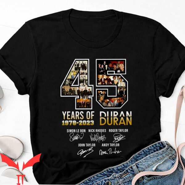 Duran Duran Tour T-Shirt 45 Years Anniversary Band Signature