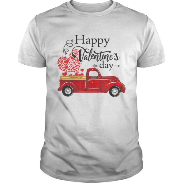 Happy Valentines Day Truck Carrying Love Heart shirt