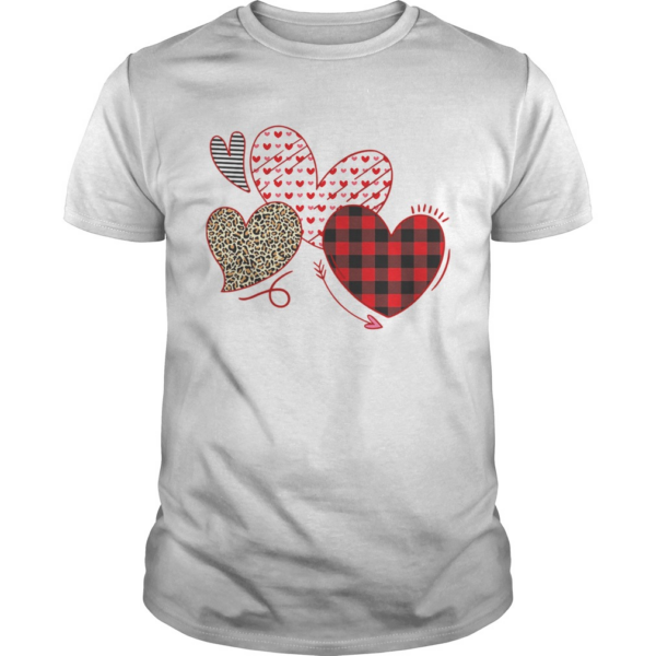 Hearts And Arrows Leopard Plaid Valentines Day shirt