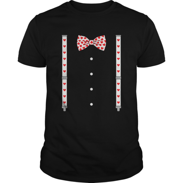 Hearts Bow TieSuspenders Valentines Day Costume shirt