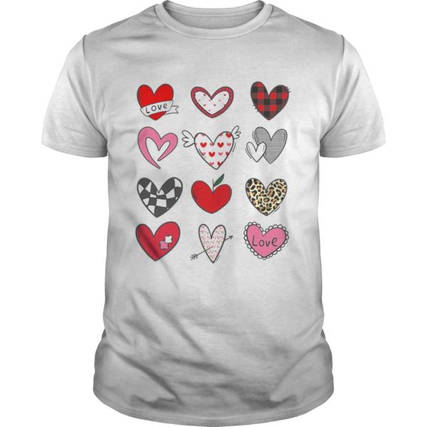 Hearts Shirt Valentines Day Leopard Plaid Love shirt