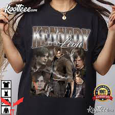 Leon Kennedy T-Shirt Evil Powerstance Black T-Shirt Trending