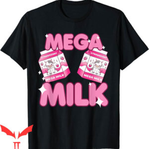 Mega Milk T-Shirt Strawberry Otaku Anime Hentai Fan Girl