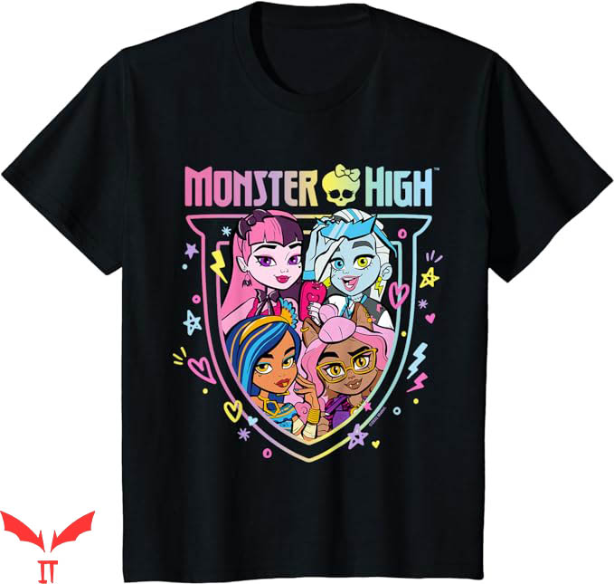 Monster High T-Shirt MH Rainbow Group T-Shirt Trending Monster High T-Shirt MH Rainbow Group T-Shirt Trending