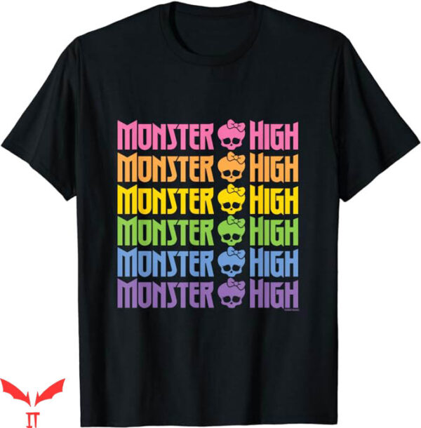 Monster High T-Shirt Pride Stacked Rainbow Logo T-Shirt