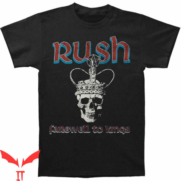 Neil Peart T-Shirt Rush Farewell To Kings Skull Crown
