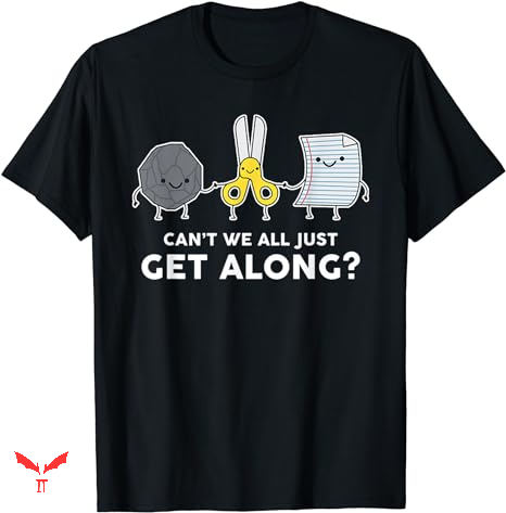 Paper Rock Scissors T-shirt Can't We All Just Get Along Paper Rock Scissors T-shirt Can't We All Just Get Along