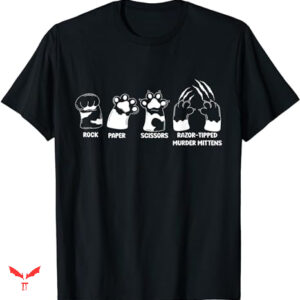 Paper Rock Scissors T-shirt Fun Cat Paws