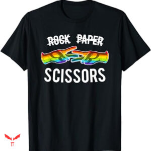 Paper Rock Scissors T-shirt Lesbian Pride Rainbow