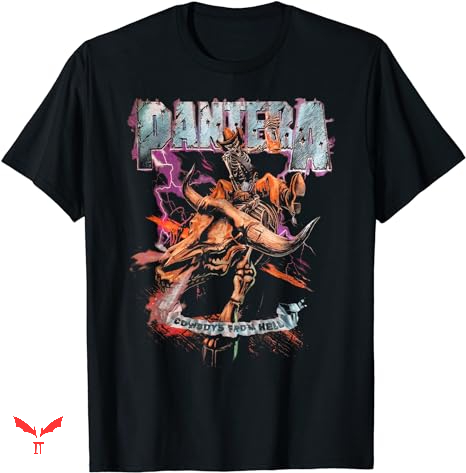 Ride The Lightning T-shirt Pantera Official Cowboys Ride The Lightning T-shirt Pantera Official Cowboys