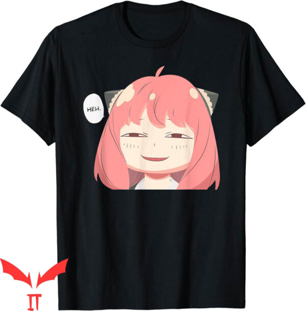 Spy Family T-Shirt Funny Emotion Smile Heh A Cute Girl
