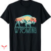State Of Wyoming T-shirt Bison Buffalo Retro