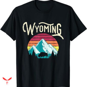 State Of Wyoming T-shirt Mountains State Wildlife