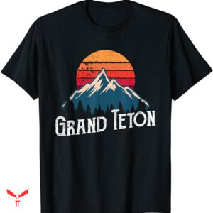 State Of Wyoming T-shirt Retro Grand Teton