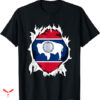 State Of Wyoming T-shirt State Wyoming Flag