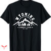 State Of Wyoming T-shirt Vintage Mountains