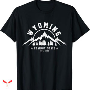 State Of Wyoming T-shirt Vintage Mountains