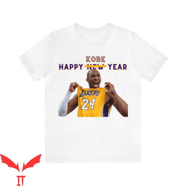 Vintage Lakers T-Shirt Happy New Year Fan Breathable Kobe