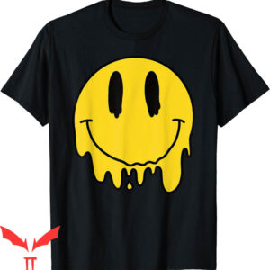 Yellow Smiley T-Shirt Smiling Melted Dripping Face Cute