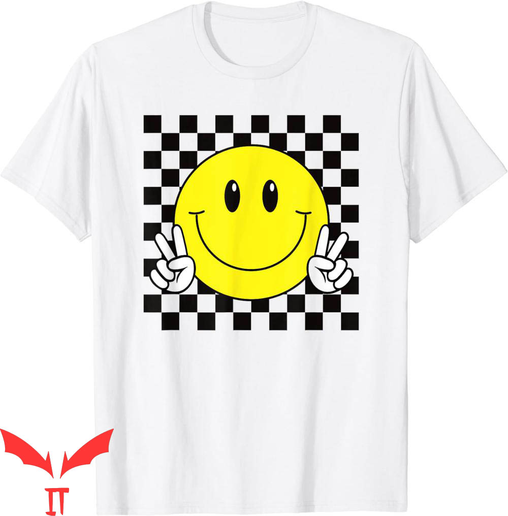 Yellow Smiley T-Shirt Yellow Smile Face Cute Checkered Peace Yellow Smiley T-Shirt Yellow Smile Face Cute Checkered Peace