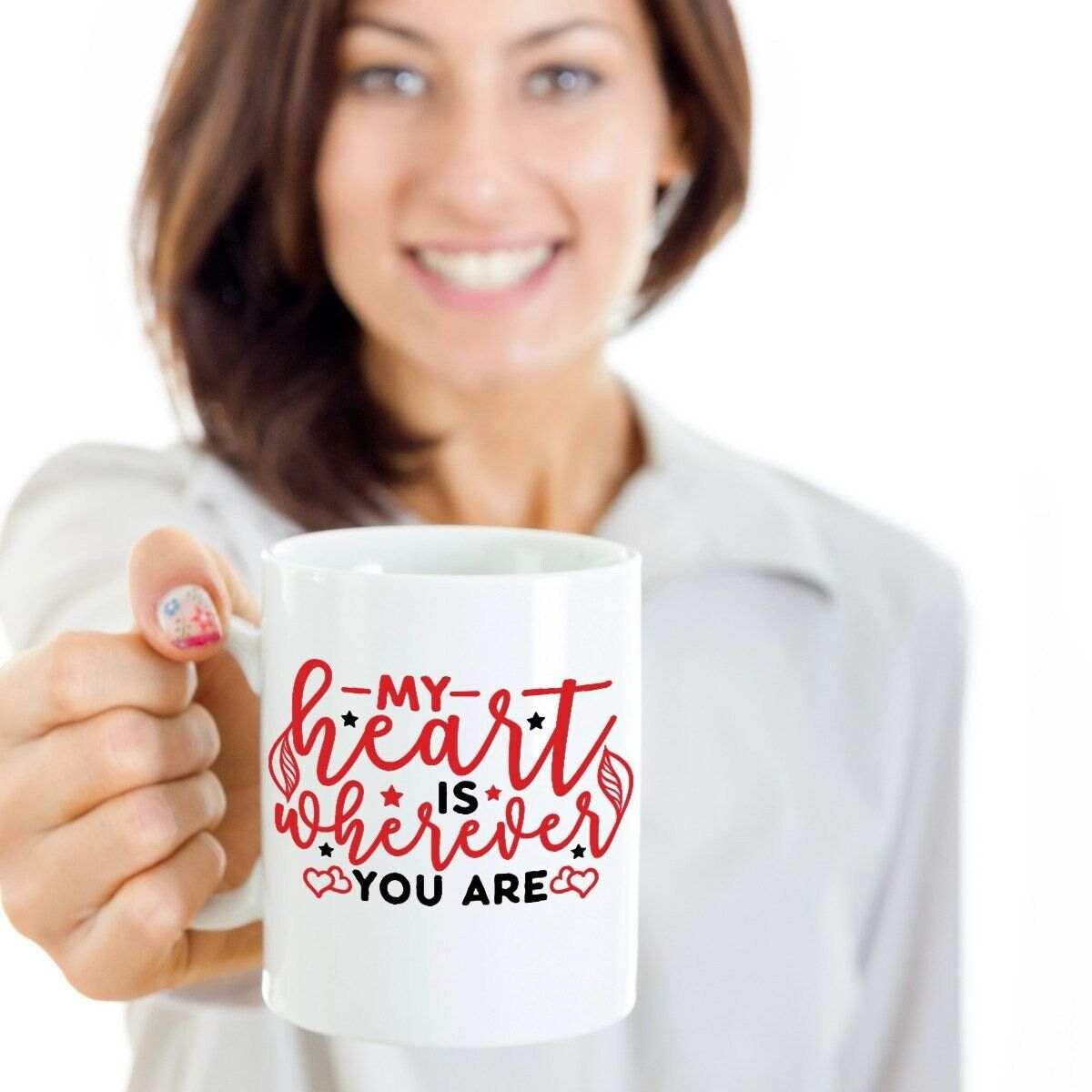 11oz My Heart Is Wherever You Are Mug 11oz My Heart Is Wherever You Are Mug