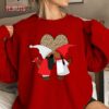 African American Valentines Day Gnome Couples Leopard Unisex Sweatshirt