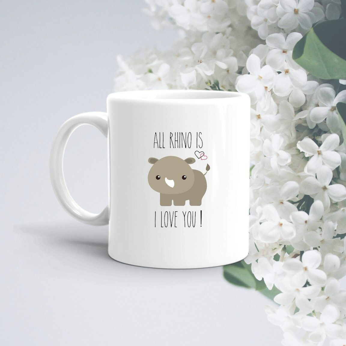 All Rhino Is I Love You Pun Mug Valentines Day All Rhino Is I Love You Pun Mug Valentines Day