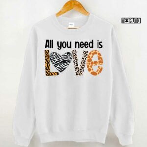 All You Need Is Love Animal Print Unisex Hoodie